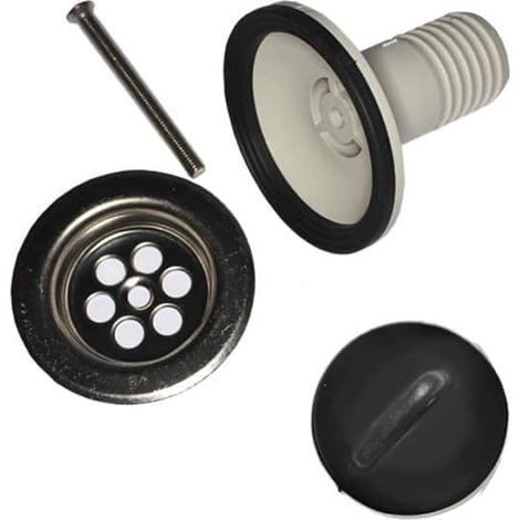 Waschbeckenventil Ø70mm mit Kette und Stopfen 1" - 1/2"