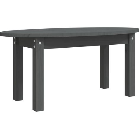 Maison Exclusive - Couchtisch Grau 80x40x35 cm Massivholz Kiefer