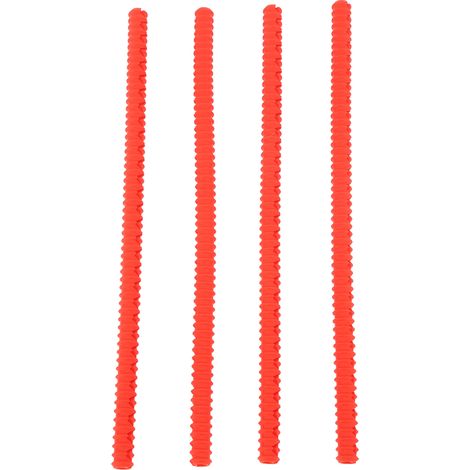 Manchon isolant thermique en silicone pour four à micro-ondes (quatre pièces), bande isolante thermique en silicone, bande dentelée anti-brûlure en silicone pour four (rouge) (1/5)