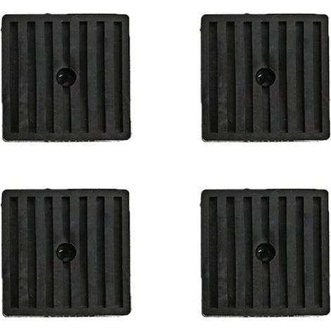 Lot de 4 amortisseurs de vibrations en caoutchouc - 80 x 80 x 20 mm - Isolation des vibrations - Tapis d'amortissement pour climatisation et compresseur d'air (1/4)