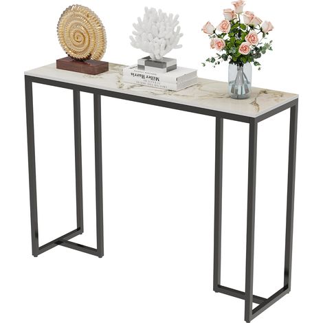 Tavolo Consolle Ingresso Marmo Moderno Tavolo Consolle Salvaspazio 100cm Bianco smeraldo freddo (1/5)