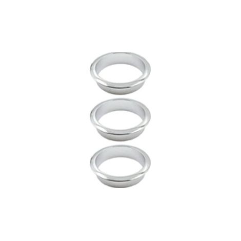 Büro-Kabeldurchführung – dekorativer Ring für Möbeldurchlass, Schreibtisch-Kabelmanagement, 3 Stück (glänzendes Silber) (1/5)