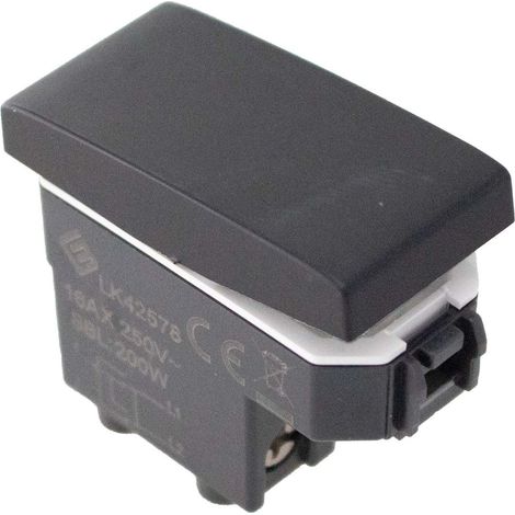 Invertitore 1P 16A Colore Nero Compatibile Con Bticino Living e Vimar Plana (1/3)
