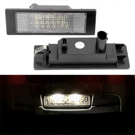 Lot de 2 éclairages LED pour plaque d'immatriculation et coffre de voiture BMW E81 E87 E63 E64 E89 Z4 F20 F21 (24 LED).