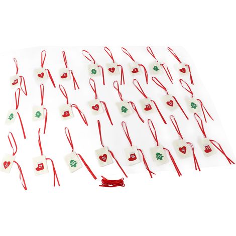 Calendrier de l'Avent en Feutre Écologique - Sac Réutilisable pour Décorations de Noël (1/5)
