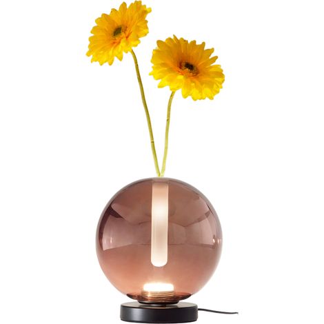 Lampe De Table Wengen Amethyst En Verre Borosilicate, Led 7W 540Lm, Variateur Tactile, Température 2700K-3000K-4000K, Ip20, Luminaire Chic Wengen