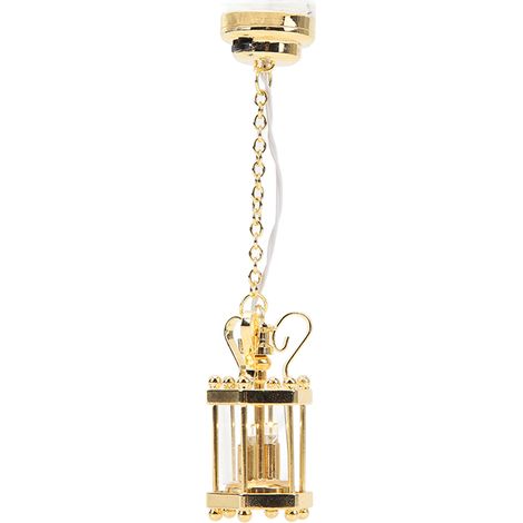 Lot de 12 suspensions miniatures rétro pour maison de poupée, abat-jour en verre, décoration réaliste et élégante. (1/5)