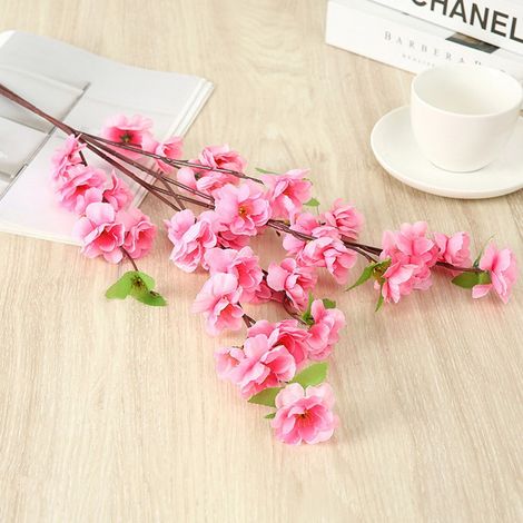 Brindille Fausse Fleur - Cerisier Prunier Pêcher - Décoration Intérieure Table Jardin Bureau - 63 cm - 1 Pièce (1/5)