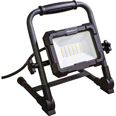Projecteur LED de chantier filaire pliable 50W, 4600 lumens, IP65, IK07, 4000K blanc-neutre, garantie 3 ans - Tibelec (1/5)