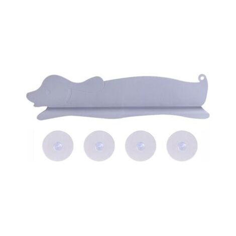 BUNTHAUS Protection anti-éclaboussures pour évier de chien, protection contre les éclaboussures d'eau pour chien, accessoires de salle de bain, gris