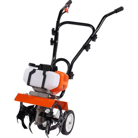 Mophorn Coltivatore a benzina a 2 tempi Mophorn 43CC, 4 denti regolabili in acciaio per la coltivazione di prati, giardini e campi, durevole, versatile, motore a 2 tempi