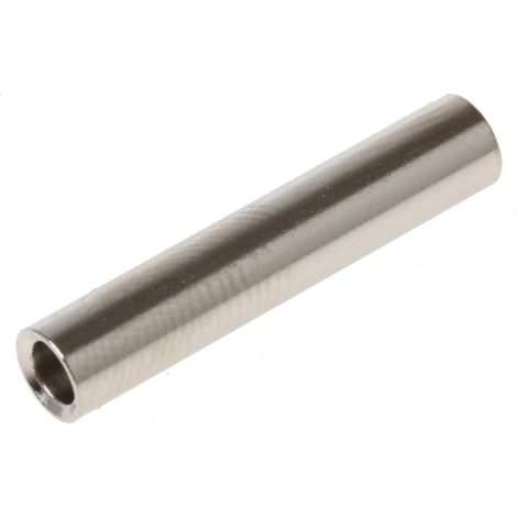 Rs Pro – Entretoise cylindrique laiton nickelé 25mm x 4.8mm – Résistance optimale pour assemblage – Paquet de 50 unités