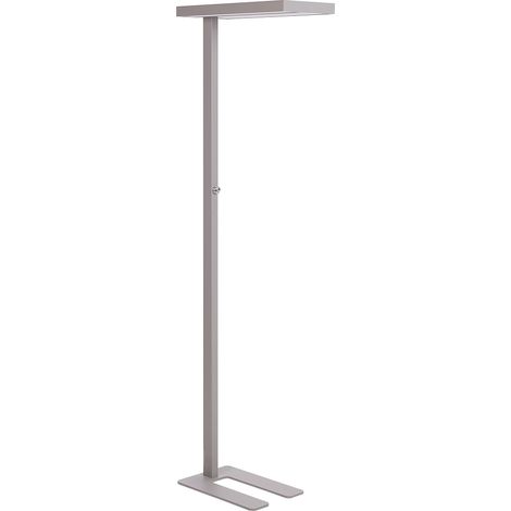 Lampada da terra a LED in metallo argentato con interruttore 197 cm Taurus
