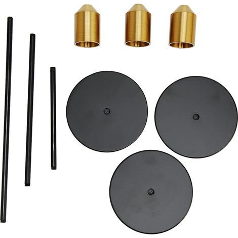 Porte-bougie Noir et Doré Élégant en Fer Brossé, Support Pratique pour Décoration Romantique (1/5)