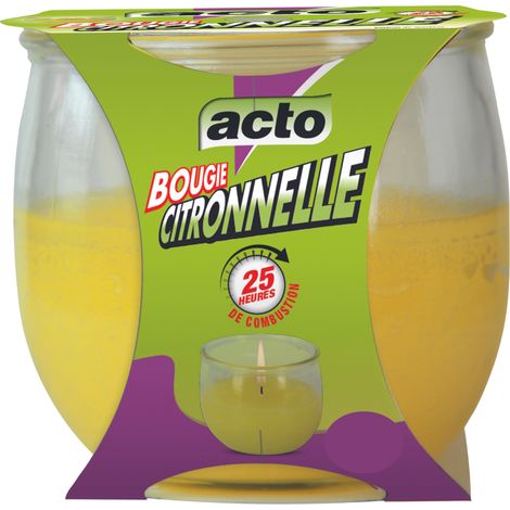 Bougie Citronnelle Anti-moustique Naturelle - Générique (1/4)