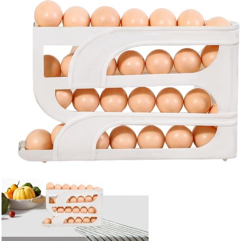 Egg Storage Rack - Automatic Rolling Rack, Kitchen Storage Accessory Durable Egg Dispenser Organizer, Family Gathering Tool, Account Enhancement (1/5)