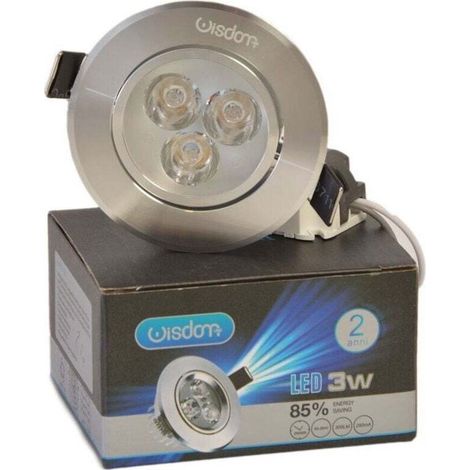 YMYNY Wisdom - Spot LED encastrable orientable Wisdom 3w Chaud et Froid avec ailettes souples - - Blanc froid -