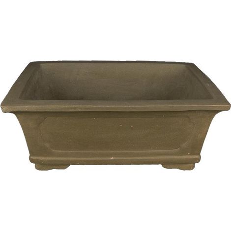 Vaso per bonsai rettangolare in gres 32x22x12 cm - GL49b