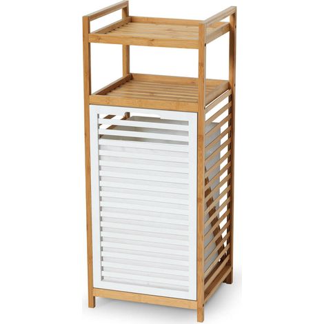 Mobiletto portabiancheria in bamboo (1/4)