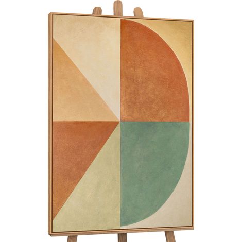Gemälde Formen im Gleichgewicht Rahmen Eichefarben 120x80 cm (1/5)