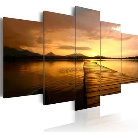 Tableau Imprimé "Sunset Island" 50 x 100 cm (1/2)