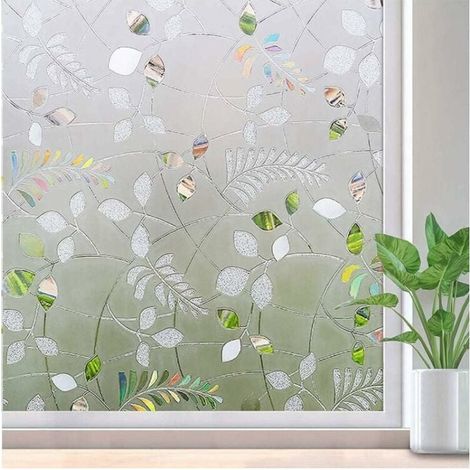 Window film 45 x 100cm, anti-spy film, window tint film, window adhesive film, frosted glass effect, anti-UV adhesive film YMYNY