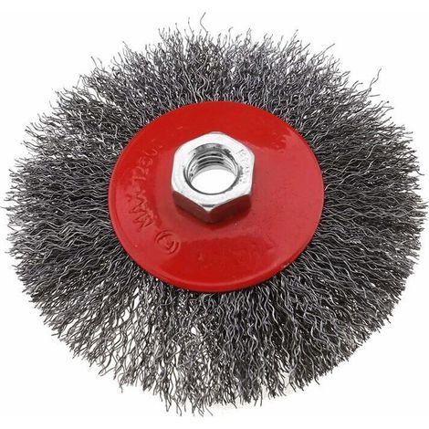 Brosse métallique pour meuleuse d'angle M14 - 11,4 cm (1/4)