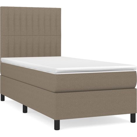 Maison Exclusive - Boxspringbett mit Matratze Taupe 90x190 cm Sto