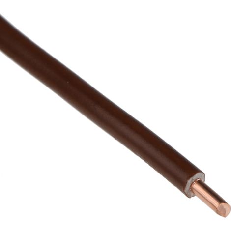 RS PRO câble, section: 2,5 mm² 100m, 450 V c.c., 750 V c.a. PVC Marron HO7V-U Câble de conduit à un conducteur ( Prix pour Bobine de 100 Mètres ) (1/3)