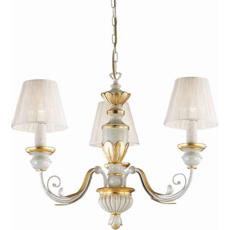 Lampada a Sospensione Stenico, Materiale Struttura in Resina, oro (1/4)