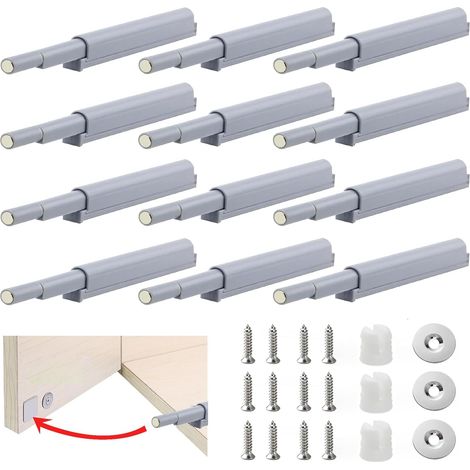 12 Pcs Push to Open Aimant Poussoir Porte Placard Loquet Magnetique, Amortisseur Porte Placard Push to Open, Poussoir Porte Placard Push Open Porte,Fermeture Push Open Amortisseur Porte (1/5)