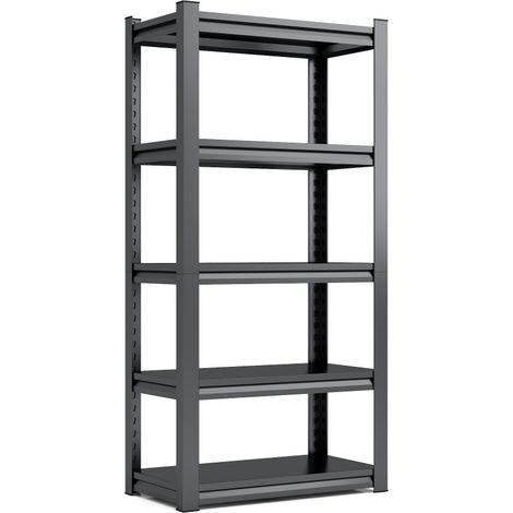 Rayonnage-5-étages-Métal-Industriel-Capacité-650kg-Réglable-Garage-Entrepôt-Finition-Anti-Rayures-80x40x160(cm) (1/5)
