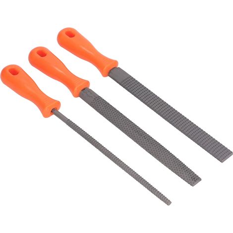 Ensemble de 3 limes pour le travail du bois : lime ronde, lime plate et lime demi-ronde (1/5)