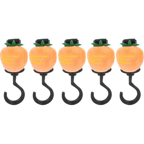 Lot de 5 crochets de vélo/carottes mignons pour bébé, rotatifs à 360°, avec fermeture auto-agrippante. (1/5)