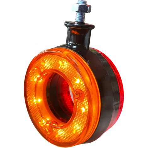 1 pièce Feu de gabarit latéral LED pour rétroviseur / marqueur, rouge-orange, 12-24V, pour voiture, fourgon, camion, remorque