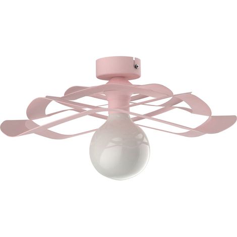 LUMICOM KAMI Plafoniera, 1X E27, max 42W, metallo, rosa, D.40cm