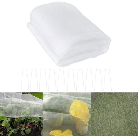 Filet Anti-Insectes Jardin Filet de Jardinage 2,5x6 m Filet Anti-Insectes avec ancrage dans Le Sol Filet de Protection Contre Les Insectes Oiseaux pour légumes Fleurs