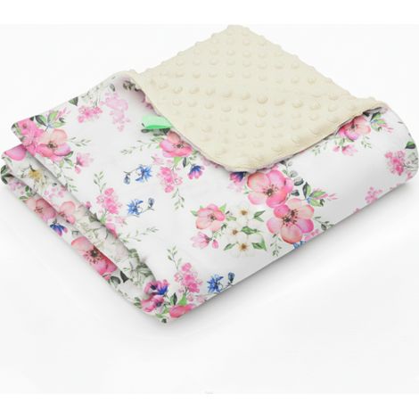 Manta Minky 75x100 (crema + blanco manzana) (1/3)