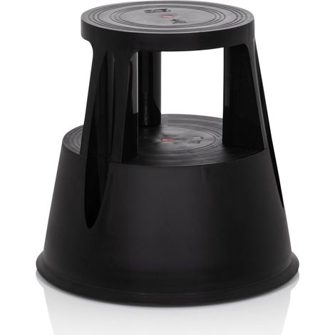 Tritthocker / Rollhocker TIO-M I Kunststoff schwarz hjh OFFICE (1/5)