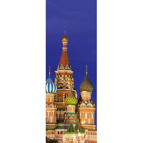 Papier peint panoramique bleu et beige | Tapisserie panoramique paysage design | Papier peint panoramique bureau moderne et angle de mur - 280 x 100 cm (1 pièce) (1/2)