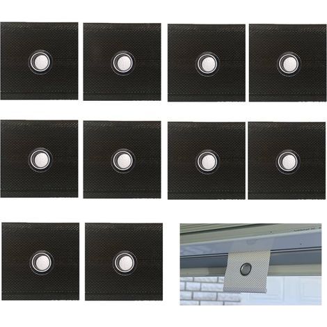 Lot de 10 Œillets de Passepoil Universels pour Rail de Fixation de Toit 5/6 mm – 7/8 mm,Crochet D'auvent,pour Auvent,Camping-Car,Tentes,Caravane,Camping(Noir) (1/4)