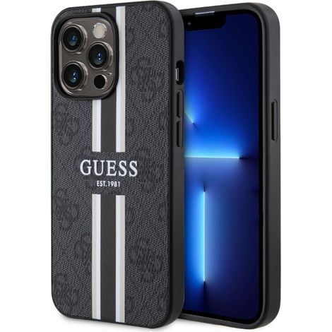Guess GUHMP13LP4RPSK iPhone 13 Pro / 136,1" nero/custodia rigida nera 4G Strisce stampate MagSafe (1/5)