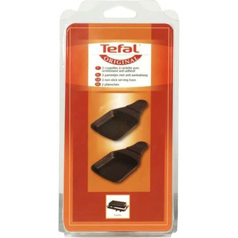 Padella antiaderente quadrata xa400202 per raclette tefal, set da 2