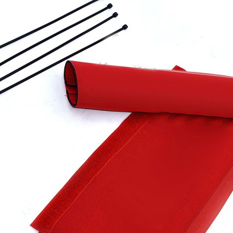 Cache-amortisseur avant de moto, protection anti-poussière pour suspension et amortisseur de moto tout-terrain, rouge (1/4)
