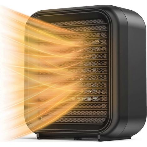 Mini radiateur céramique 800 W, 2 niveaux de puissance (1/5)