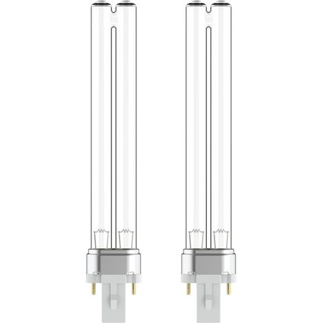 Lot de 2 lampes de désinfection ultraviolette UV de 11 W pour stérilisateur d'aquarium (culot G23) (1/5)