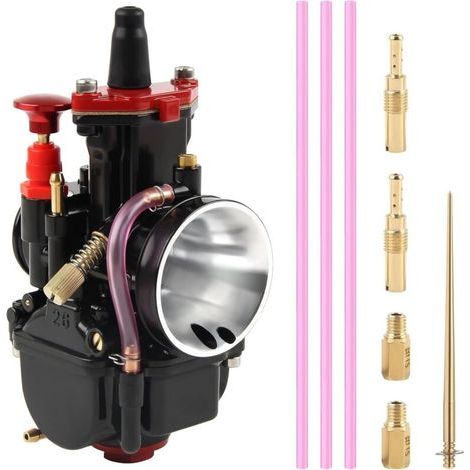 PWK 28mm Carburateur pour Universel 75 CC à 125 CC Dirt Bike Motocross Motorcycle Scooter ATV Quad- Noir (1/5)