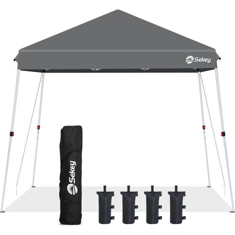 Sekey Pavillon 3x3 Gartenzelt Faltpavillon Partyzelt Schrägbeinstruktur mit Belüftetes Dach, Wasserdicht, UV-Schutz 50+ mit Tasche & 4 Sandsäcke (1/5)