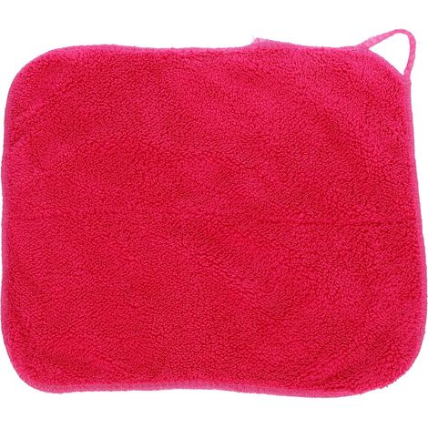 Torchon Suspendu en Velours Corail, Motif Fruit, Serviette Absorbante (1/5)