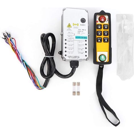 AC220V Single-Control Hoist Controller Crane Remote Control 800 MHz Industrial Electric Push Button Switch (1/5)